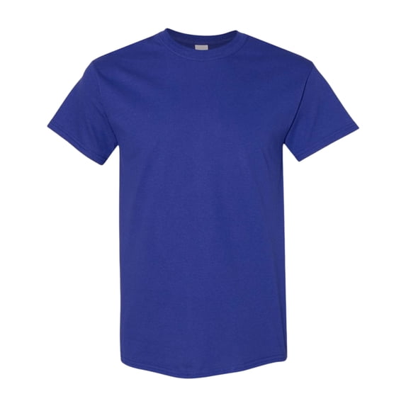 Gildan Unisex Heavy Short Sleeve T-Shirt 100% Cotton Classic Fit Plain Crew Neck Tee (Cobalt, S)
