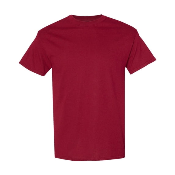 Gildan Unisex Heavy Short Sleeve T-Shirt 100% Cotton Classic Fit Plain Crew Neck Tee (Garnet, XL)
