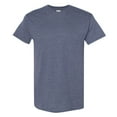 thumbnail image 1 of Gildan Unisex Heavy Short Sleeve T-Shirt 100% Cotton Classic Fit Plain Crew Neck Tee (Heather-Navy, 2XL), 1 of 6