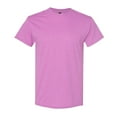 thumbnail image 1 of Gildan Unisex Heavy Short Sleeve T-Shirt 100% Cotton Classic Fit Plain Crew Neck Tee (Heather-Radiant-Orchid, XL), 1 of 6