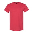 thumbnail image 1 of Gildan Unisex Heavy Short Sleeve T-Shirt 100% Cotton Classic Fit Plain Crew Neck Tee (Heather-Red, M), 1 of 6