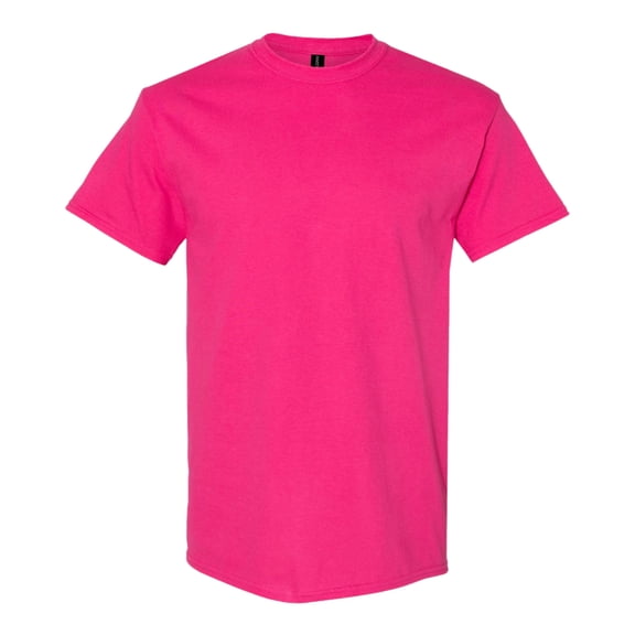 Gildan Unisex Heavy Short Sleeve T-Shirt 100% Cotton Classic Fit Plain Crew Neck Tee (Heliconia, M)