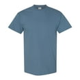 thumbnail image 1 of Gildan Unisex Heavy Short Sleeve T-Shirt 100% Cotton Classic Fit Plain Crew Neck Tee (Indigo-Blue, M), 1 of 6