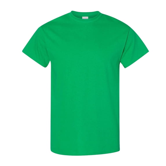 Gildan Unisex Heavy Short Sleeve T-Shirt 100% Cotton Classic Fit Plain Crew Neck Tee (Irish-Green, 3XL)