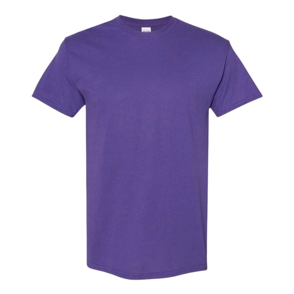 Gildan Unisex Heavy Short Sleeve T-Shirt 100% Cotton Classic Fit Plain Crew Neck Tee (Lilac, XL)