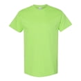 thumbnail image 1 of Gildan Unisex Heavy Short Sleeve T-Shirt 100% Cotton Classic Fit Plain Crew Neck Tee (Lime, 3XL), 1 of 6