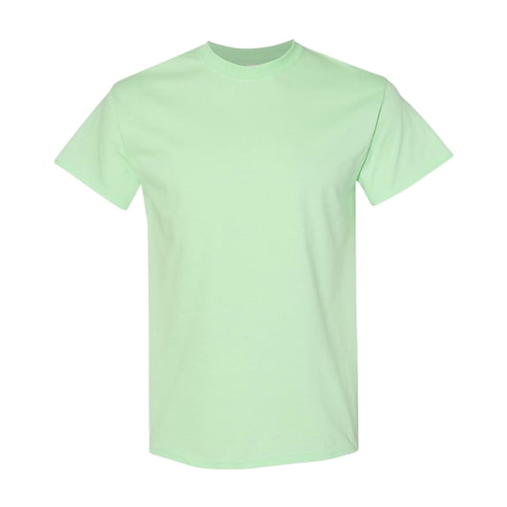 Gildan Unisex Heavy Short Sleeve T-Shirt 100% Cotton Classic Fit Plain Crew Neck Tee (Mint-Green, XL)