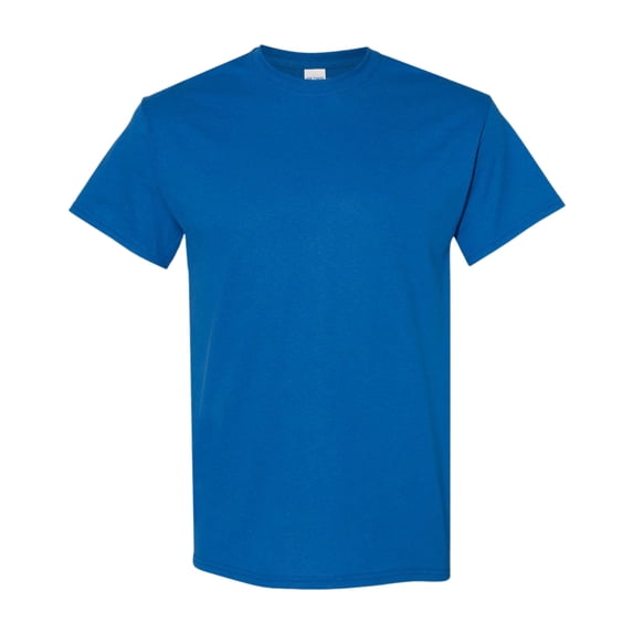 Gildan Unisex Heavy Short Sleeve T-Shirt 100% Cotton Classic Fit Plain Crew Neck Tee (Neon-Blue, M)