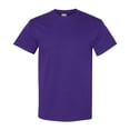 thumbnail image 1 of Gildan Unisex Heavy Short Sleeve T-Shirt 100% Cotton Classic Fit Plain Crew Neck Tee (Purple, 4XL), 1 of 6