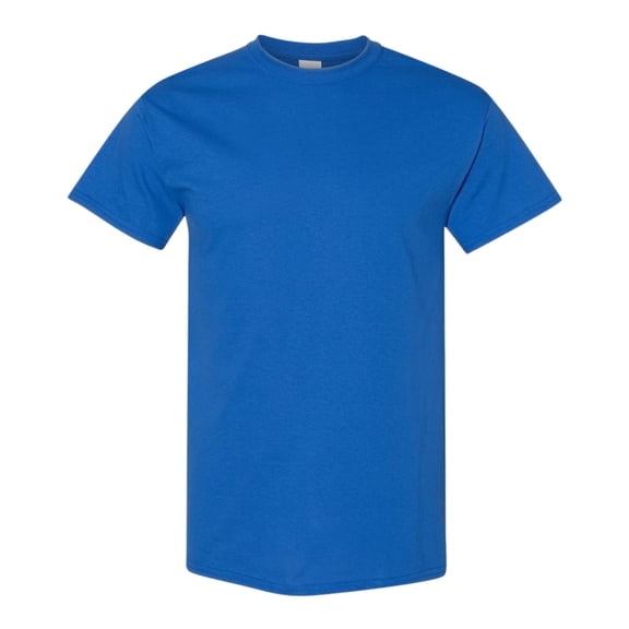 Gildan Unisex Heavy Short Sleeve T-Shirt 100% Cotton Classic Fit Plain Crew Neck Tee (Royal, 2XL)