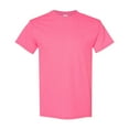 thumbnail image 1 of Gildan Unisex Heavy Short Sleeve T-Shirt 100% Cotton Classic Fit Plain Crew Neck Tee (Safety-Pink, 2XL), 1 of 6