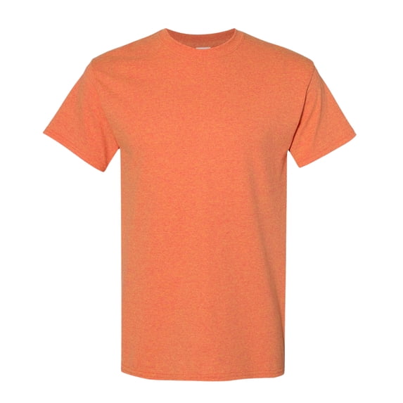Gildan Unisex Heavy Short Sleeve T-Shirt 100% Cotton Classic Fit Plain Crew Neck Tee (Sunset, 3XL)
