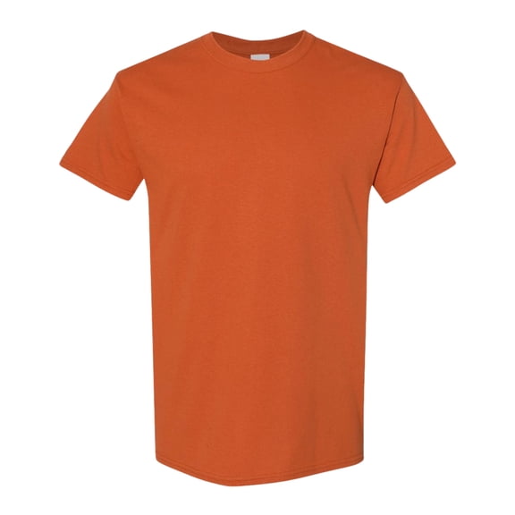 Gildan Unisex Heavy Short Sleeve T-Shirt 100% Cotton Classic Fit Plain Crew Neck Tee (Texas-Orange, XL)