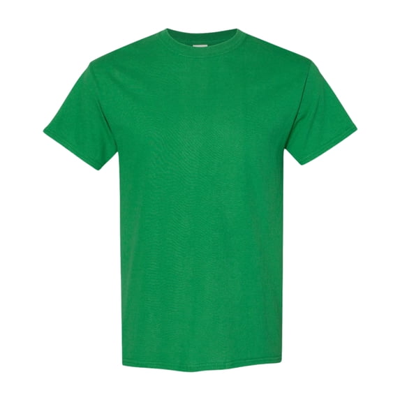 Gildan Unisex Heavy Short Sleeve T-Shirt 100% Cotton Classic Fit Plain Crew Neck Tee (Turf-Green, L)