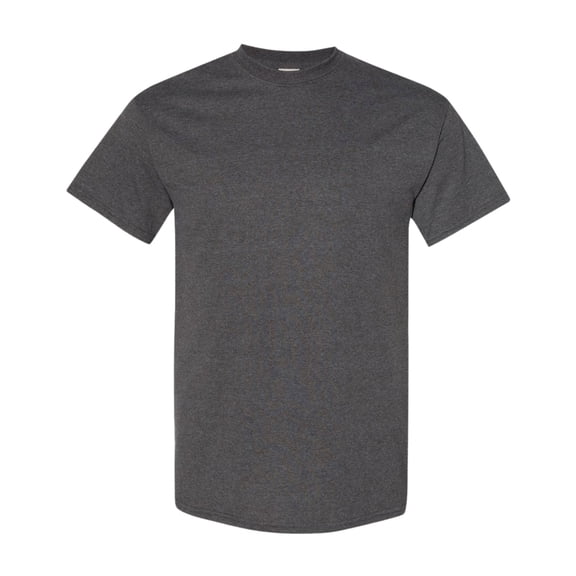 Gildan Unisex Heavy Short Sleeve T-Shirt 100% Cotton Classic Fit Plain Crew Neck Tee (Tweed, XL)