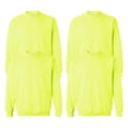 thumbnail image 1 of Gildan Unisex High Visibility Crewneck Sweatshirt, 50/50 Cotton/Polyester Hi Vis Fleece Sweater (Safety-Green 4 Pack, L), 1 of 9