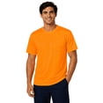 thumbnail image 1 of Gildan High Visibility Short Sleeve Pocket Safety Work T-Shirt For Men, (Safety-Orange, 4XL), 1 of 9