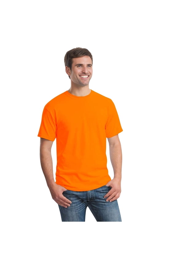 Unisex High Visibility Safety T Shirt 100% Cotton Hi Vis Work Tee (Safety Orange, S)