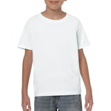 Gildan Unisex Kids’ Crewneck Tee with Short Sleeves, White - Walmart.com