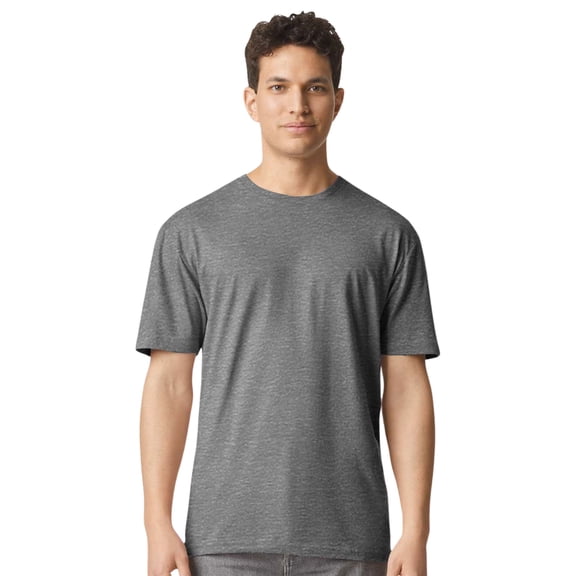 Gildan Unisex Short Sleeve Light T-Shirt 100% Cotton Modern Classic Fit Crew Neck Tee (Graphite-Heather, M)
