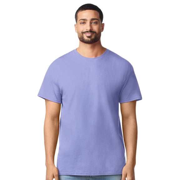 Gildan Unisex Short Sleeve Light T-Shirt 100% Cotton Modern Classic Fit Crew Neck Tee (Violet, 3XL)