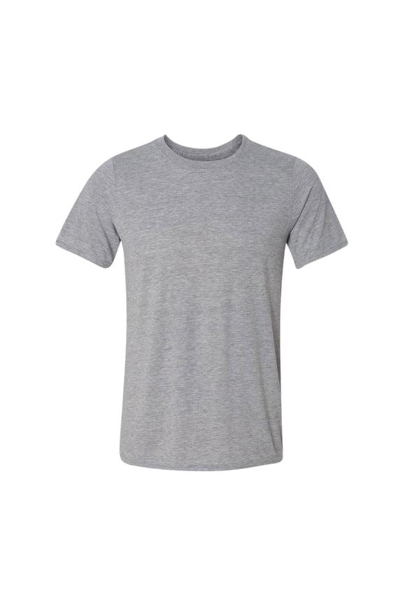 Unisex Short Sleeve T-Shirt 100% Polyester Breathable Modern Classic Fit Tee (Sport-Grey, XL)