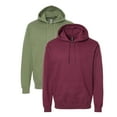 thumbnail image 1 of Gildan Unisex Softstyle Hooded Sweatshirt, 80/20 Cotton/Polyester Winter Long Sleeve Fleece Hoodies (Military Green+Maroon 2 Pack, S), 1 of 8