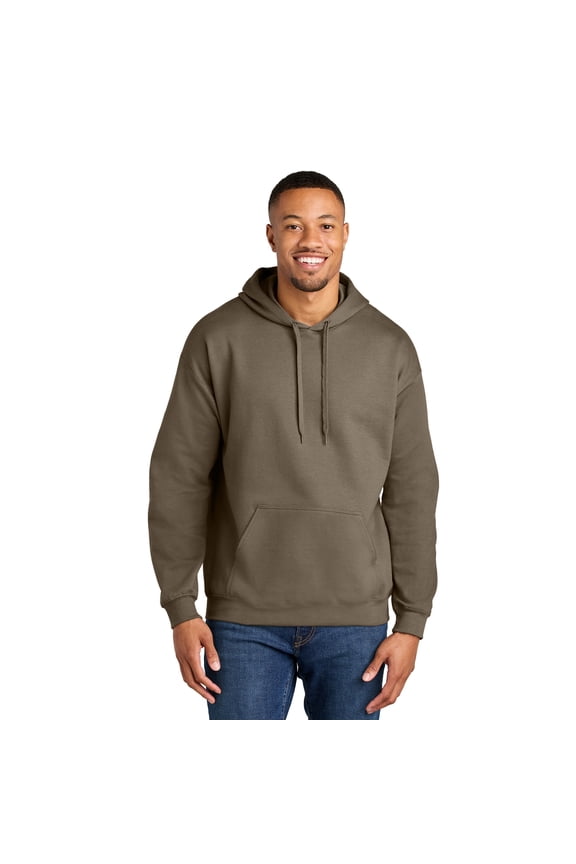 Unisex Softstyle Hooded Sweatshirt, Cozy Midweight Fleece Pullover Hoodie, Brown Savana, 3XL