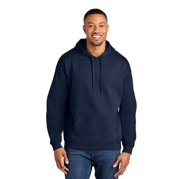 Gildan Unisex Softstyle Hooded Sweatshirt, Cozy Midweight Fleece Pullover Hoodie, Navy, S