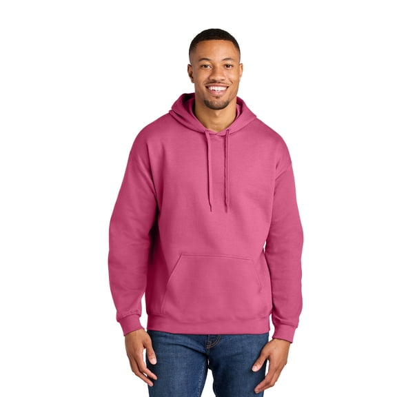Gildan Unisex Softstyle Hooded Sweatshirt, Cozy Midweight Fleece Pullover Hoodie, Pink Lemonade, XL