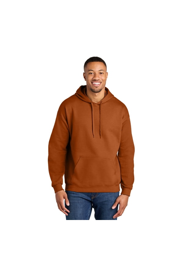 Unisex Softstyle Hooded Sweatshirt, Cozy Midweight Fleece Pullover Hoodie, Texas Orange, L