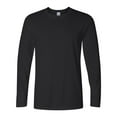 thumbnail image 1 of Gildan Unisex Softstyle Long Sleeve T-Shirt 100% Ring-Spun Cotton Crewneck Long Tee Shirt for Men (Black , M), 1 of 8