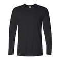 thumbnail image 1 of Gildan Unisex Softstyle Long Sleeve T-Shirt 100% Ring-Spun Cotton Modern Classic Fit Plain Tee (Black, 3XL), 1 of 7