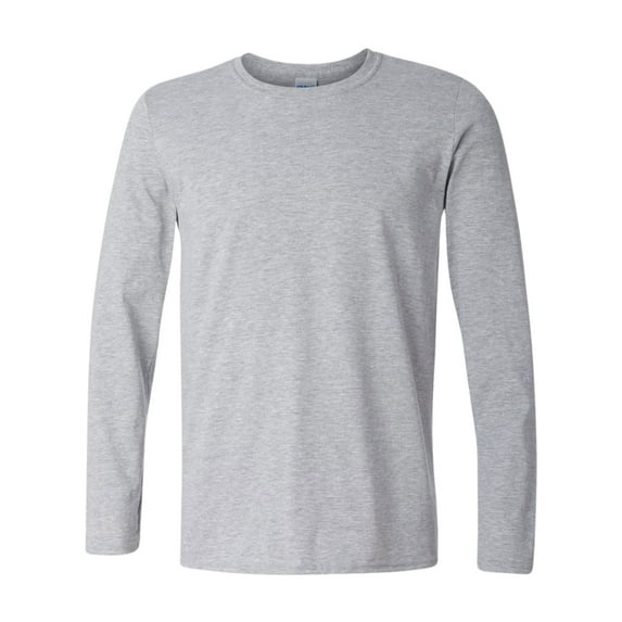 Gildan Unisex Softstyle Long Sleeve T-Shirt 100% Ring-Spun Cotton Modern Classic Fit Plain Tee (Sport-Grey, 2XL)