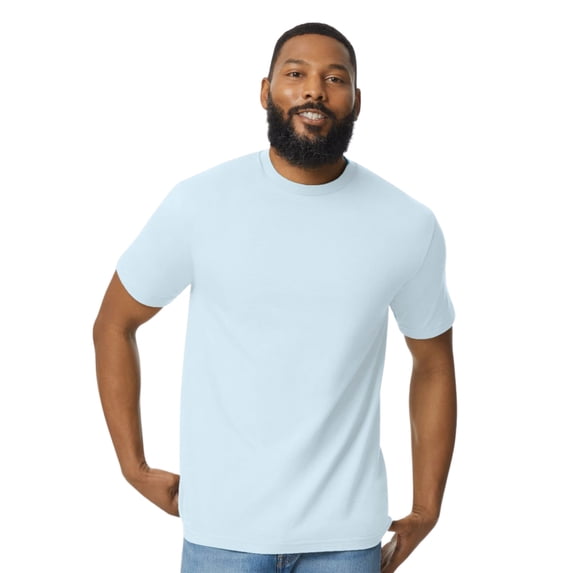 Gildan Unisex Softstyle Midweight T-Shirt Ring-Spun Cotton Tee Shirts (Light Blue, 3XL)