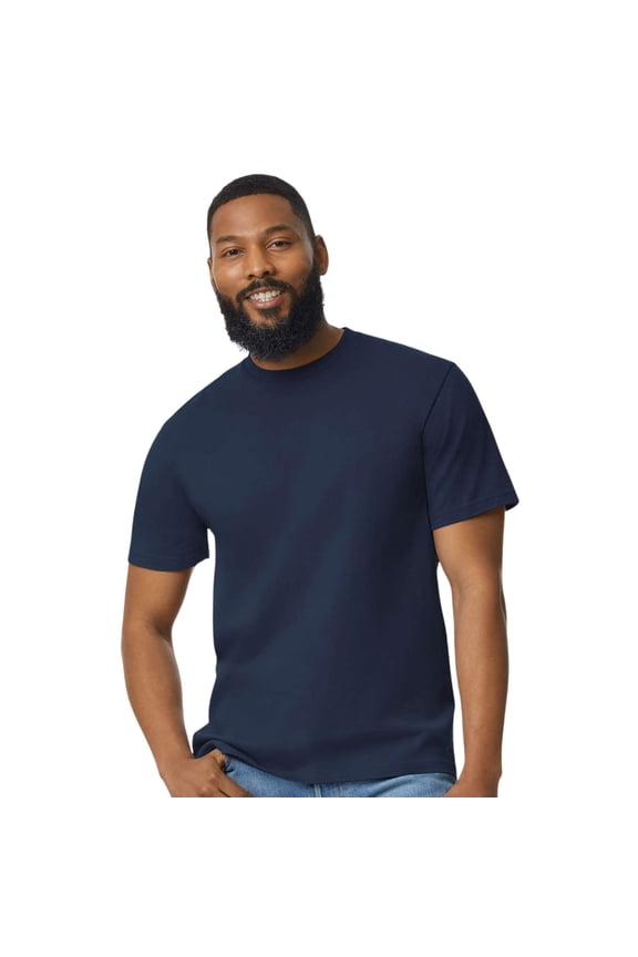 Unisex Softstyle Midweight T-Shirt Ring-Spun Cotton Tee Shirts (Navy, S)