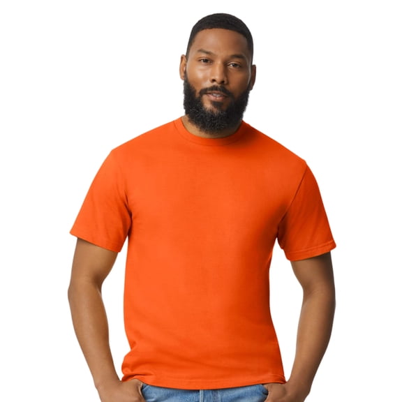 Gildan Unisex Softstyle Midweight T-Shirt Ring-Spun Cotton Tee Shirts (Orange, XL)