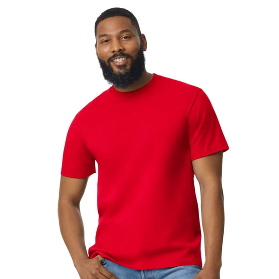 Gildan Unisex Softstyle Midweight T-Shirt Ring-Spun Cotton Tee Shirts (Red, S)