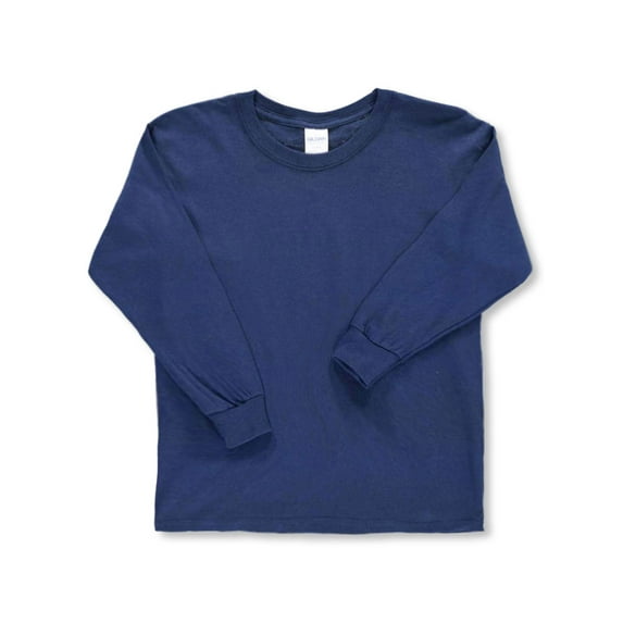 Gildan Unisex Long -Sleeve T-Shirt (Youth Sizes XS – XL) Color: navy Size: xs/4-5