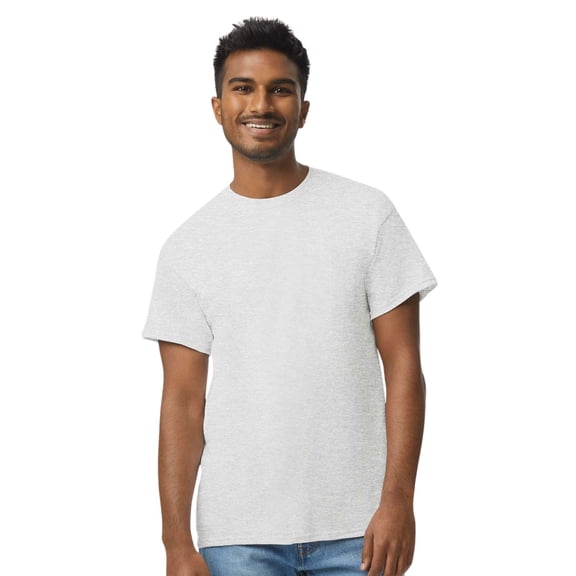 Gildan Unisex Ultra Cotton Crewneck T-Shirt Classic Tee Shirt (Ash, S)
