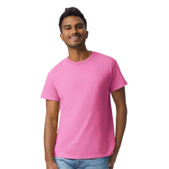 Gildan Unisex Ultra Cotton Crewneck T-Shirt Classic Tee Shirt (Azalea, M)