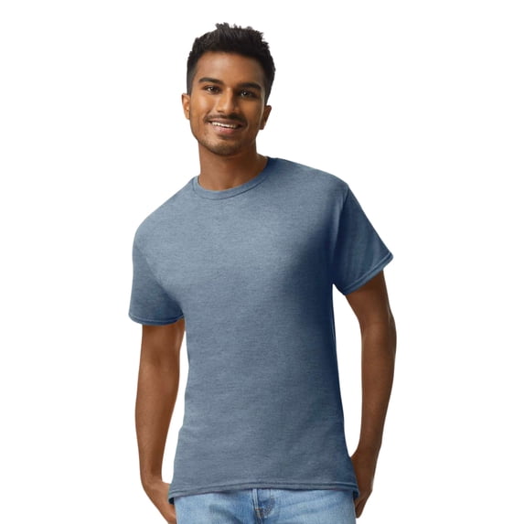 Gildan Unisex Ultra Cotton Crewneck T-Shirt Classic Tee Shirt (Heather Indigo, 3XL)