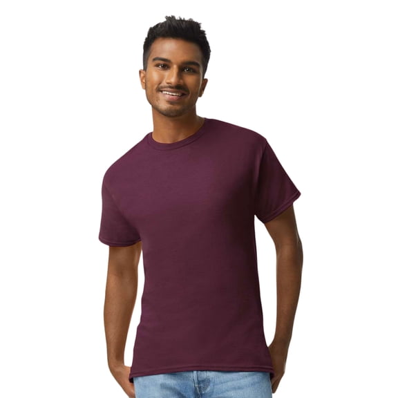 Gildan Unisex Ultra Cotton Crewneck T-Shirt Classic Tee Shirt (Maroon, S)