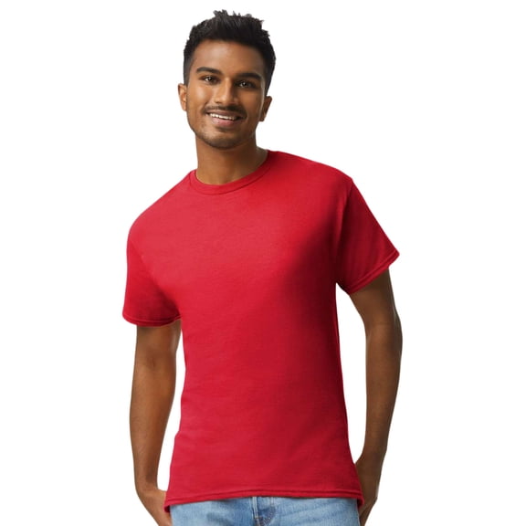 Gildan Unisex Ultra Cotton Crewneck T-Shirt Classic Tee Shirt (Red, L)