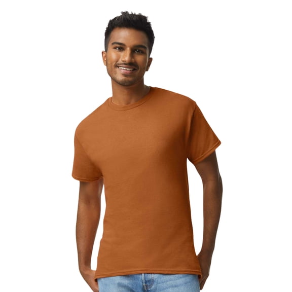 Gildan Unisex Ultra Cotton Crewneck T-Shirt Classic Tee Shirt (Texas Orange, S)