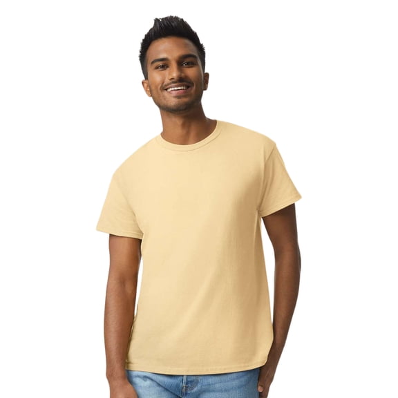 Gildan Unisex Ultra Cotton Crewneck T-Shirt Classic Tee Shirt (Vegas Gold, XL)