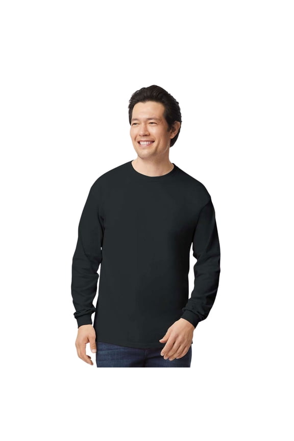 Unisex Ultra Cotton Long Sleeve T-Shirt 100% Cotton Classic Fit Casual Tee (Black, M)