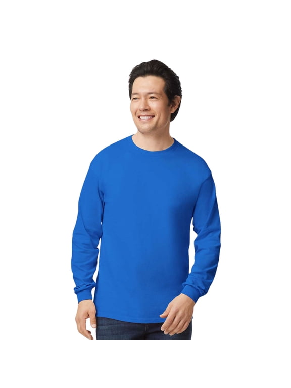 Unisex Ultra Cotton Long Sleeve T-Shirt 100% Cotton Classic Fit Casual Tee (Royal, S)