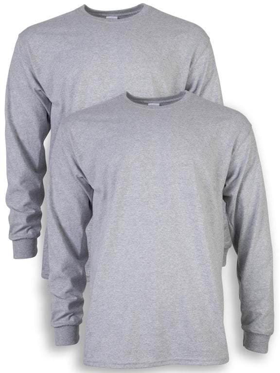 Unisex Ultra Cotton Long Sleeve T-Shirt, 2-Pack, up to size 5xl