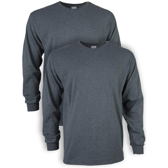 Gildan Unisex Ultra Cotton Long Sleeve T-Shirt, 2-Pack, up to size 5xl